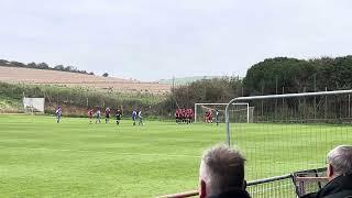 Old Varndeanians v Saltdean free kick goal follow up