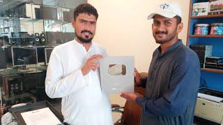 Youtube Silver Play  Button unboxing  || By Hadi Mian Tv || For Public pk