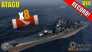 Atago 8 Kills & 122k Damage | World of Warships Gameplay