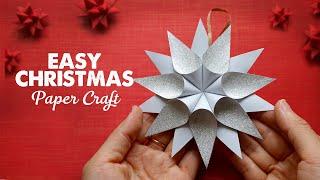 Easy Paper Craft Idea for Christmas | Easy Star Christmas Paper| Easy Christmas ornament