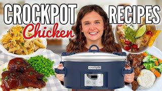 6 TASTY CHICKEN CROCKPOT DINNERS | The EASIEST Chicken Slow Cooker Recipes | Julia Pacheco