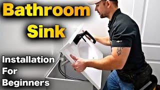 How To Install A Bathroom Sink (HOOKING UP BATHROOM SINK DRAIN)