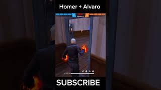 Homer + elite alvaro =in free fire character skill #viral #freefire