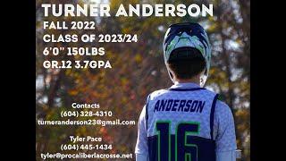 Turner Anderson Lacrosse Highlights (Fall 2022)