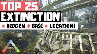 TOP 25 HIDDEN RATHOLE BASE LOCATIONS EXTINCTION (ARK: Survival Evolved)