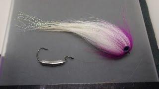 tying the white and pink weedless weighted jig  fly with ryan houston 2017