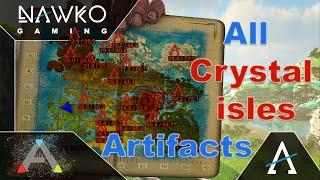 ARK Höhlen Crystal Isles - Artefakte - Alle Artefakte mit Map