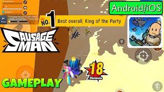 SAUSAGE MAN | GamePlay | Extreme Graphics MAX FPS 18 kill | Android/iOS