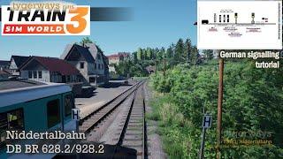 German Signalling: Level Crossings and Gruppenausfahrsignale on the Niddertalbahn (TSW | tutorial)