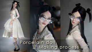 Process of creating porcelain BJD doll "Aurora"