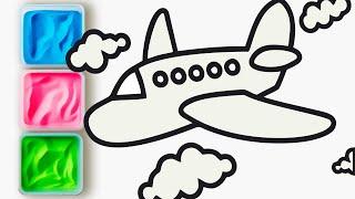 Sand painting plane for Kids and Toddlers | Fairy Taile for Kids