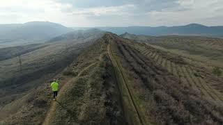 Running on the top of the hill in Tbilisi, Georgia 2023. Lisi lake.