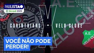 RECORD vai transmitir Corinthians x Velo Clube no domingo (19), pela segunda rodada do Paulistão