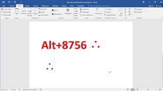 How to type therefore symbol in Word