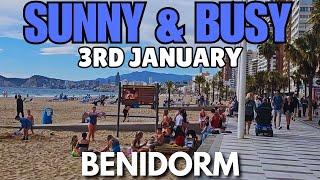 Benidorm - Sunny Levante Beach & Busy Strip │ R.I.P Benidorm Legend