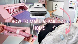 Small Business Studio Vlog | how to make apparel at home, how to press t-shirts and sweatshirts