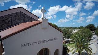 Aerial of Nativity Catholic Church, Brandon, FL