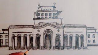 How To Draw Famous Building : History Museum Of Armenia