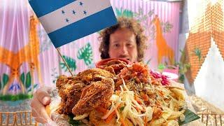 Trying street food in HONDURAS 