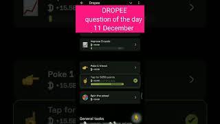 Dropee question of the day code 11 December | Dropped question of the day code | Dropee Code