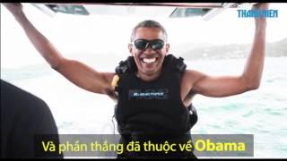 Cựu tổng thống Barack Obama và tỉ phú Richard Branson so tài trên sóng nước