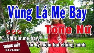 Karaoke Vùng Lá Me Bay Tone Nữ Nhạc Sống | Trọng Hiếu