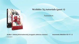 WebSite X5 Professional and Evolution tutorial (part 7). Animation