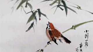 Bird & Bamboo- Traditional Chinese Painting