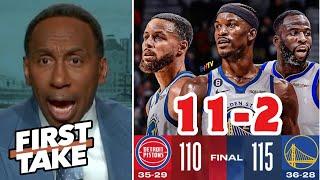 FIRST TAKE | Warriors are serious contenders - Stephen A on Steph & Butler leading Dubs past Pistons