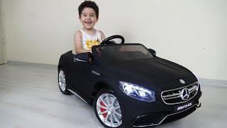 Yusuf'a yeni akülü araba siyah Mercedes Benz AMG! Açtık, kurduk, bindik, çok eğlendik!