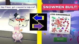 Adopt Me Snowman Location GET GINGERBREAD FAST | Roblox Adopt Me Christmas Event 2020 #Short #shorts