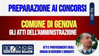 20 minuti di ... Comune di Genova GLI ATTI DELL’AMMINISTRAZIONE (24/6/2021)