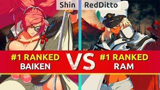 GGST ▰ Shin (#1 Ranked Baiken) vs RedDitto (#1 Ranked Ramlethal). High Level Gameplay