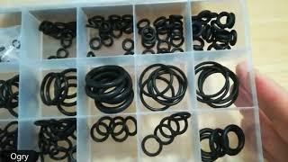 225 pcs/lot Black Rubber O Ring Assortment Washer Gasket Sealing O-Ring Kit