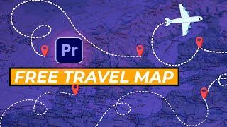 FREE Animated Travel Map Template For Premiere Pro