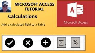 Microsoft Access - Adding a calculated field in an Access table