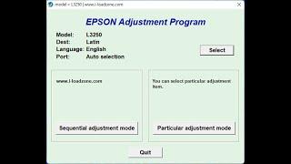How to Reset Epson L3250 Using Resetter Adjustment Program