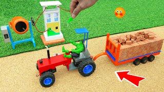 Diy mini tractor fully brick loaded trolley science project @DIYMachinery | @sanocreator