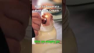 How to Skim The Cream From Raw Milk