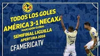 Todos los goles de América vs Necaxa semifinales Apertura 2016