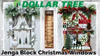 Dollar Tree  Jenga Block Christmas Windows