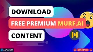 How To Download For Free Premium Audio & Video From Murf.ai #murfai