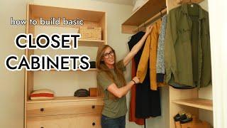 How to Build Basic Modular Closet Cabinets for a Small Walk In