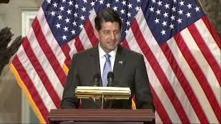 Portrait of former Speaker Paul Ryan unveiled