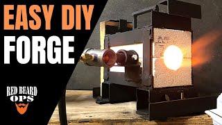 HOW TO MAKE A FORGE & BURNER | Get Started Knife Making and Blacksmithing on a Budget