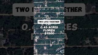 2 lots, 0.43 acres in Florida for $9,500 #foryou #realestate #florida #land #investing #property #us