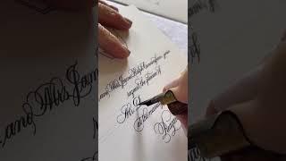Invitation Calligraphy - Copperplate Script by Suzanne Cunningham
