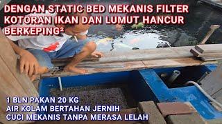 LUAR BIASA HASIL SARING MEKANIS STATIC BED DI KOLAM KOI