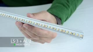 How to mount LED strip to aluminium profile and how to achieve linear effect