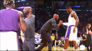 Kobe Bryant Daps Dwight Howard, Lebron James & Gets Standing Ovation At Staples Center